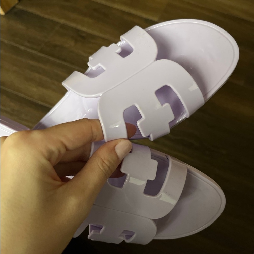 Sam Edelman Lavender Slide Sandals - Picture 2 of 3